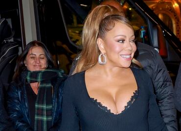 Mariah Carey delinea su figura con ajustado vestido negro de temporada