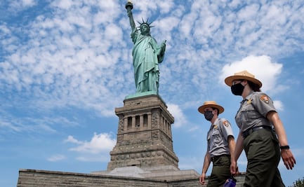 ‘Casi no hay nadie’; la poco concurrida reapertura de la Estatua de la Libertad