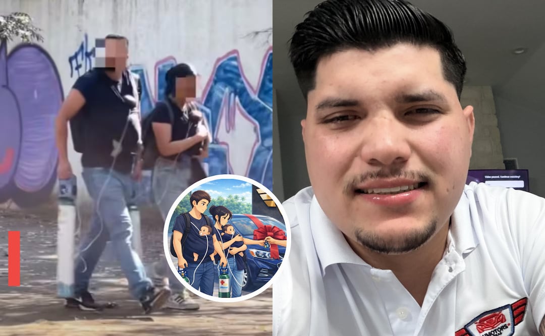 Lo prometido es deuda: Tras asalto, empresario entrega auto a padres de bebés con oxígeno en la CDMX. Foto: Redes sociales