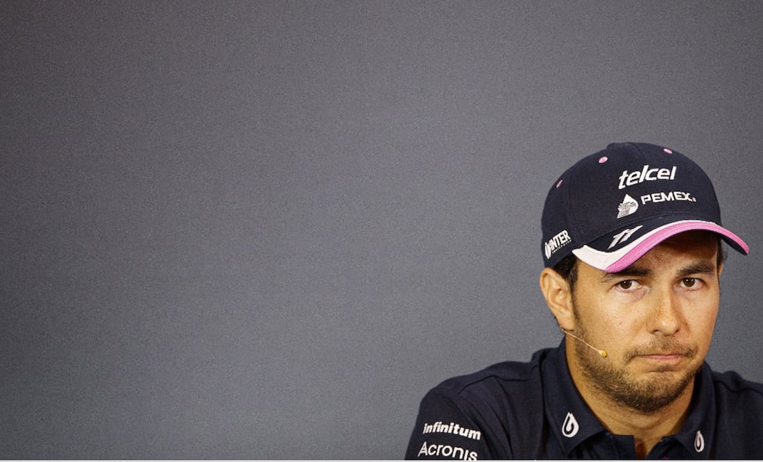 Checo Pérez decepciona a la afición y abandona el GP de México por choque con Leclerc. Foto: EFE
