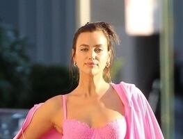 Irina Shayk se luce con lencería rosa durante sesión de fotos en NY