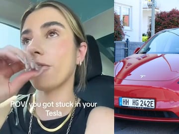 Tiktoker queda atrapada en su Tesla a 40° de temperatura durante actualización de software