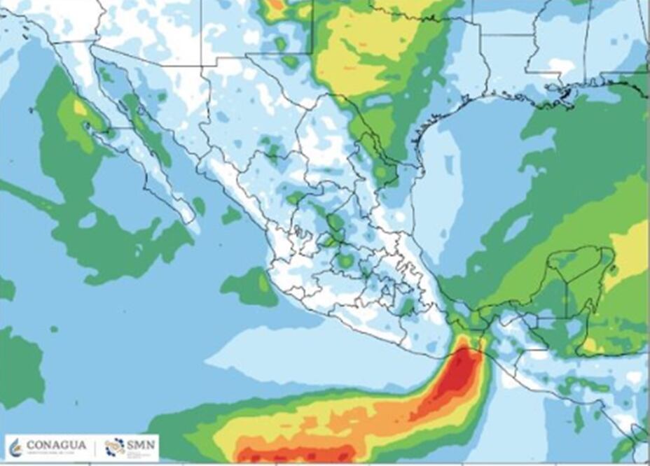 Lluvias intensas y evento de "Norte" afectarán varias regiones de México. Foto tomada de @conagua_clima
