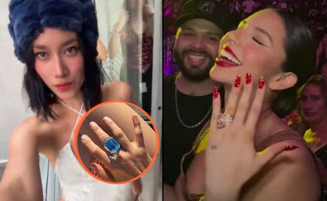 Exviolinista de Nodal presume enorme anillo y desata comparaciones con Ángela Aguilar: “También andas estrenando” . Foto: Tomada TikTok @esmeralda.canape / Instagram @angelitxs_forajidxs_0