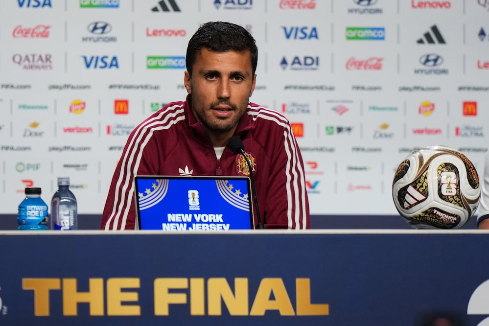 Rodri lanza advertencia antes de la final: “Argentina es mucho más que Messi” (AP Photo/Stephanie Scarbrough)