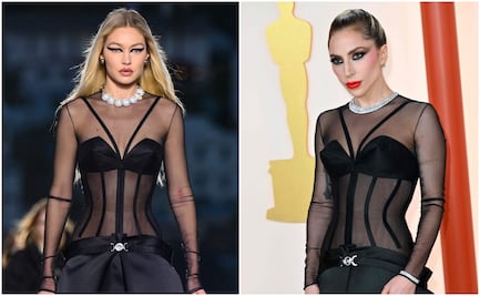 Lady Gaga cautiva con vestido al estilo Gigi Hadid en la gala de los Óscar 2023