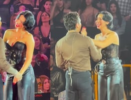 Ángela Aguilar celebra su cumpleaños 21 con Christian Nodal en el escenario y fue recibida con gritos