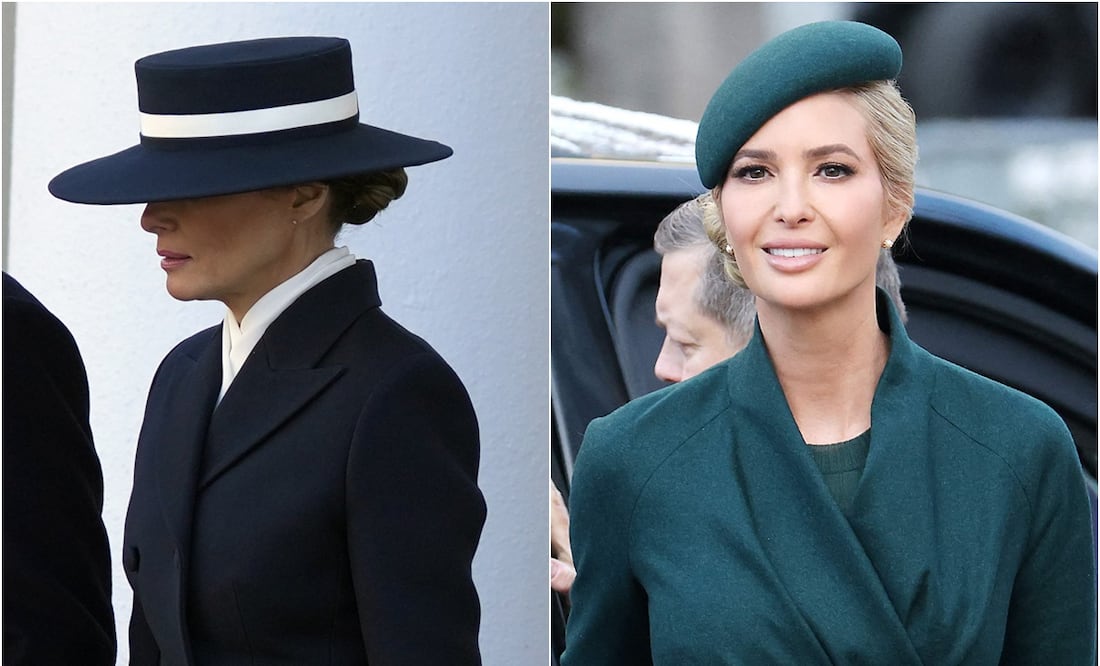 Ivanka y Melania Trump, son el epítome de la elegancia en la investidura de Donald Trump. Foto: AFP/EFE