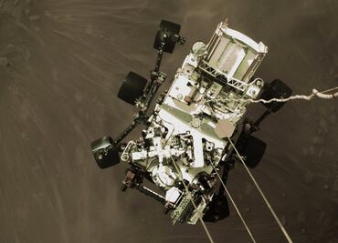 NASA publica increíbles imágenes de la llegada de Perseverance a Marte