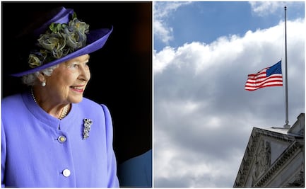 Reina Isabel II. La Casa Blanca y el Capitolio ondean sus banderas a media asta