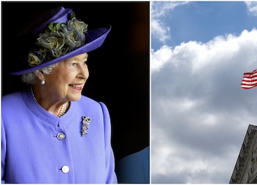 Reina Isabel II. La Casa Blanca y el Capitolio ondean sus banderas a media asta