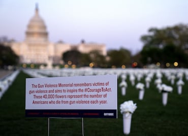 Miles de rosas frente al Capitolio; recuerdan a víctimas de tiroteos