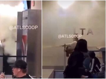Video. Mujer agrede con extintor a trabajadores en aeropuerto de Atlanta