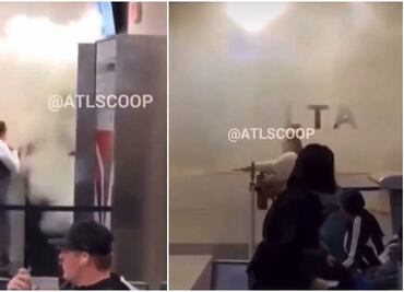 Video. Mujer agrede con extintor a trabajadores en aeropuerto de Atlanta