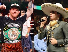 'Canelo' Álvarez defiende a Camila Fernández tras críticas por equivocarse en el Himno Nacional