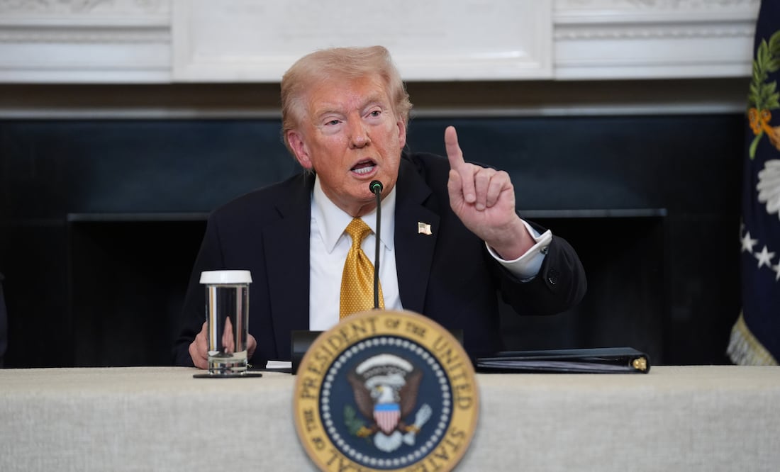 Trump presume récord: casi 70 mil kilos de drogas incautadas y 3.000 arrestos en una Trump busca frenar atención médica a menores trans: “No habrá fondos federales para esos tratamientos”. (AP Photo/Evan Vucci)