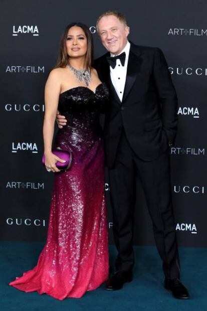 Salma Hayek y el lujoso vestido de lentejuelas con el que impactó