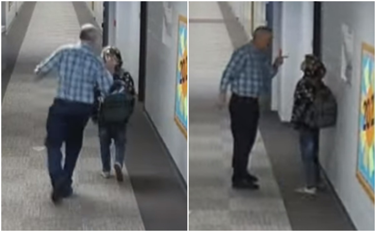 Video. Captan a maestro golpeando a estudiante en pasillos de escuela