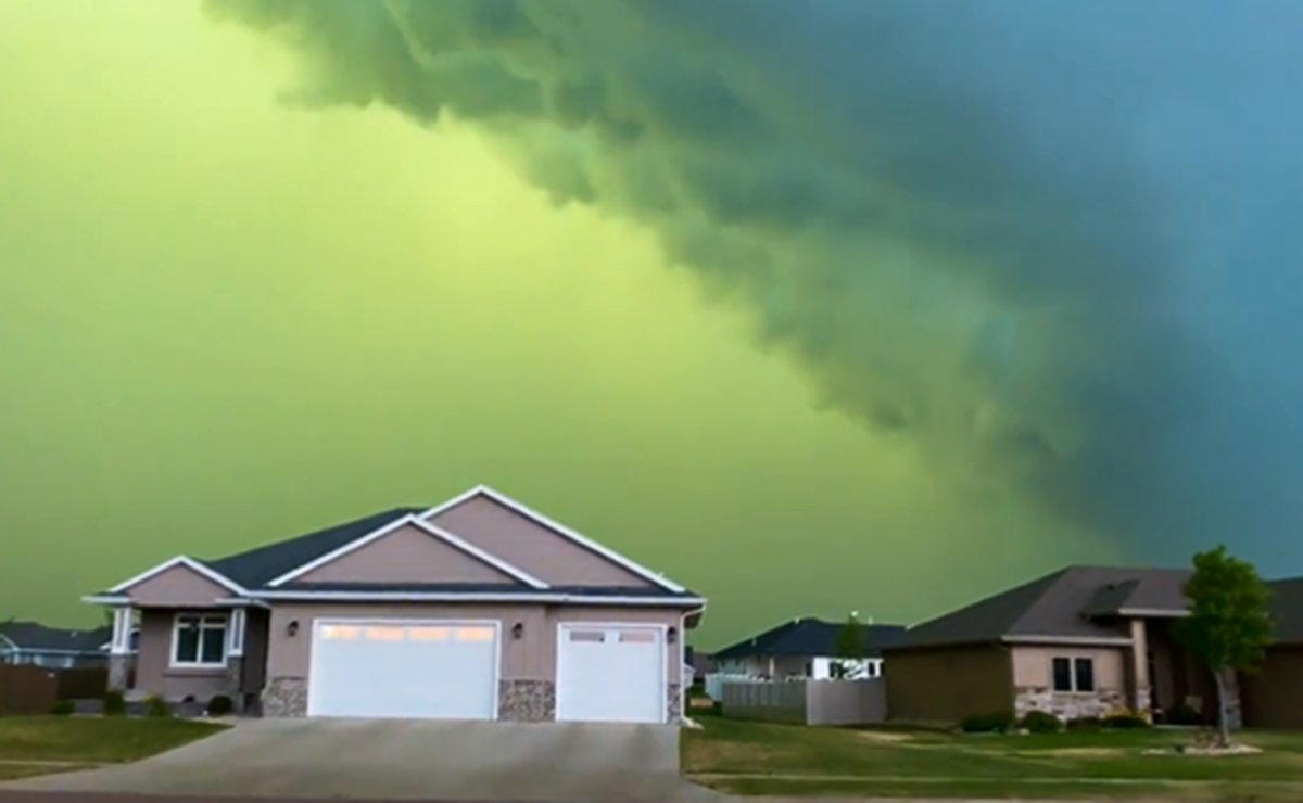 ¿El fin del mundo? Un extraño fenómeno pintó de verde el cielo de Dakota del Sur
