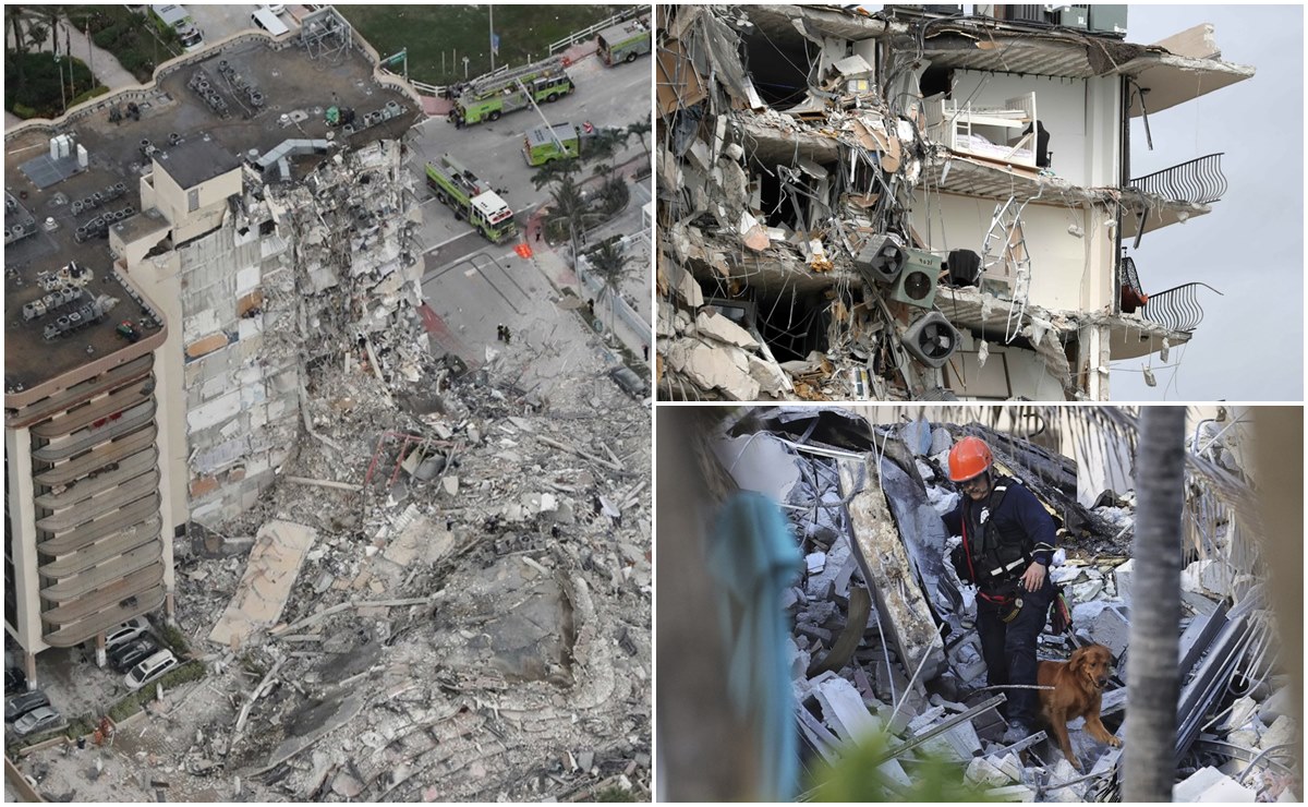 Reportan 18 latinos desaparecidos tras colapso de edificio en Miami
