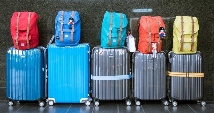 equipaje, maletas, avión,