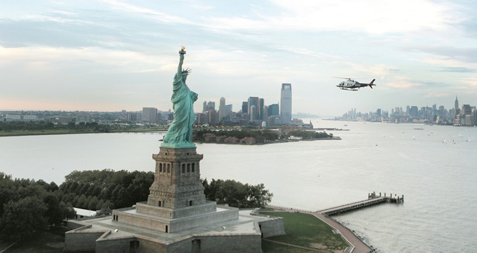 Helicóptero, Nueva York, Manhattan,
