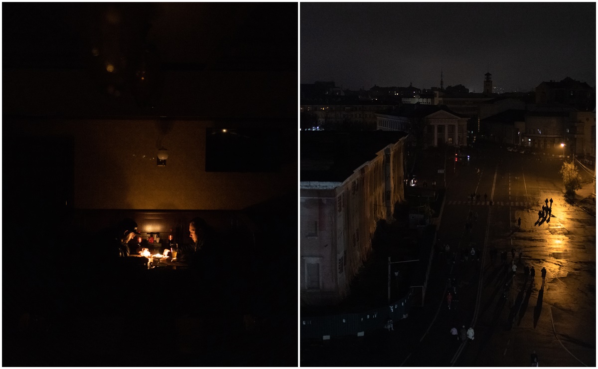 Zelensky reporta ola de bombardeos rusos en Kiev, que se queda sin electricidad