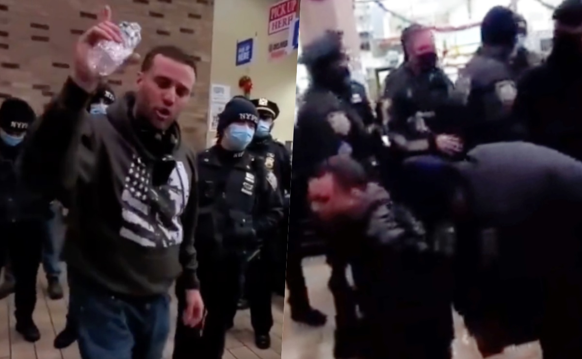 Arrestan a manifestantes antivacunas en NY tras asaltar un Burger King