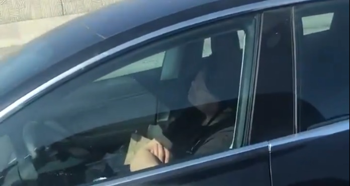 Tesla, automovilista dormido, Santa Clarita, California,