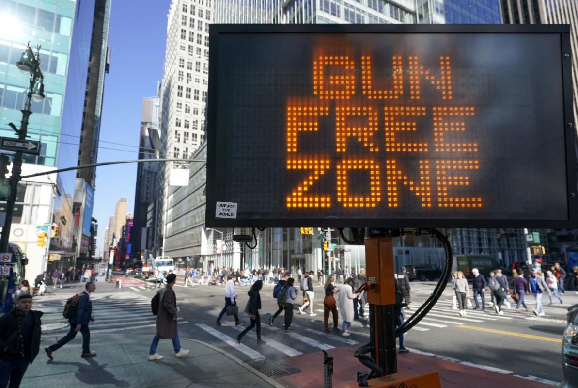 Los zonas de Times Square donde se restringe el uso de armas