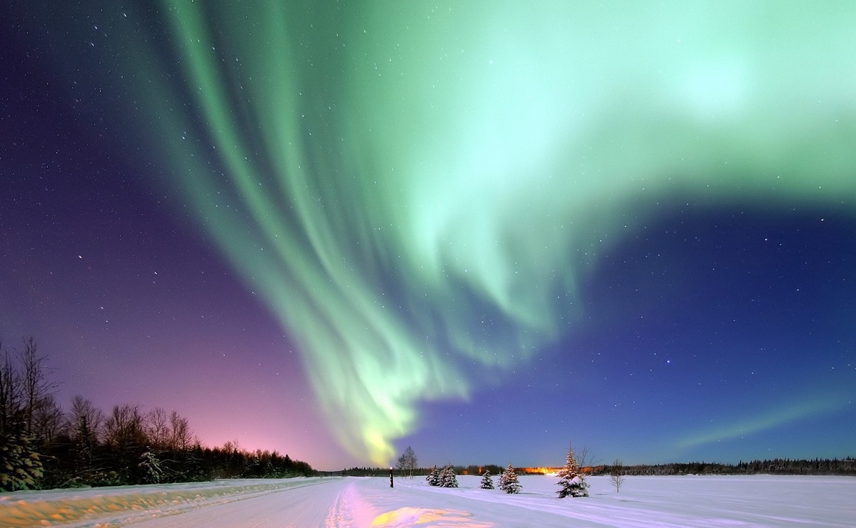 Auroras boreales, Alaska, iglúes
