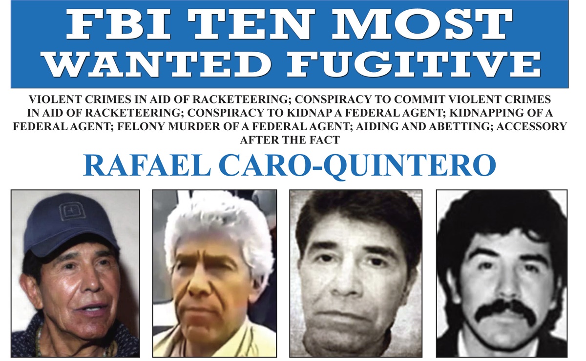 Detienen a Rafael Caro Quintero en México, uno de los capos más buscados por el FBI