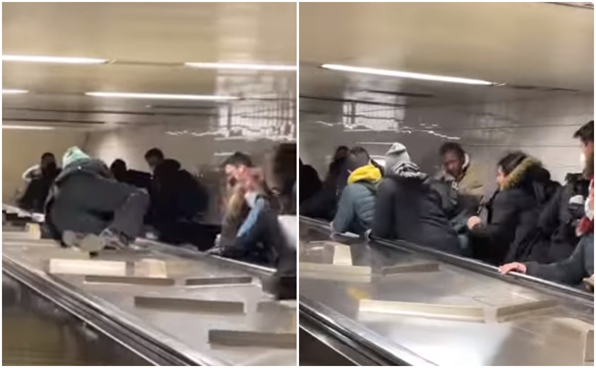 Salvaje pelea en metro de Nueva York desata el pánico entre pasajeros