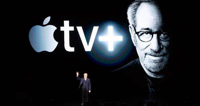 Steven Spieleberg en la presentación de Apple TV