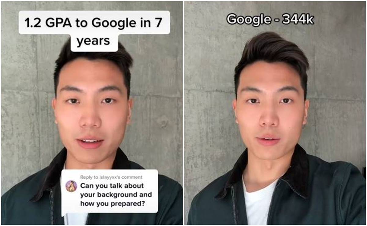 Tiktoker cuenta cómo pasó de tener malas calificaciones a trabajar en Google