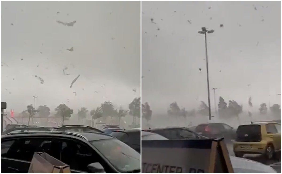 Videos. Potente tornado deja 30 heridos en ciudad alemana