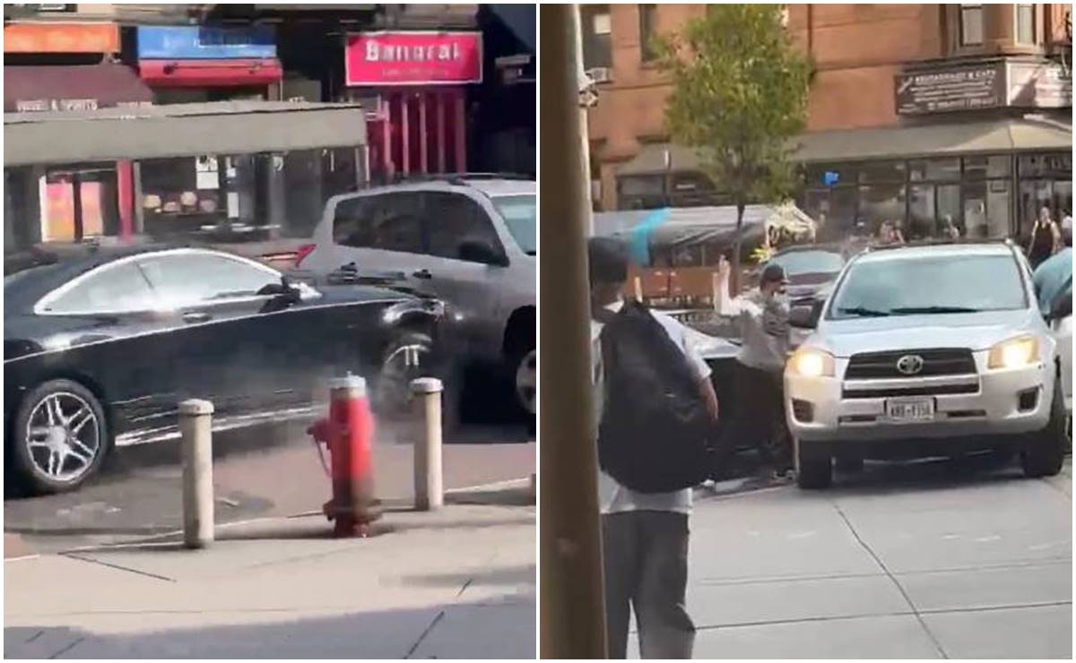 Video. Ladrones chocan contra camioneta para robar 20 mil dólares en Manhattan