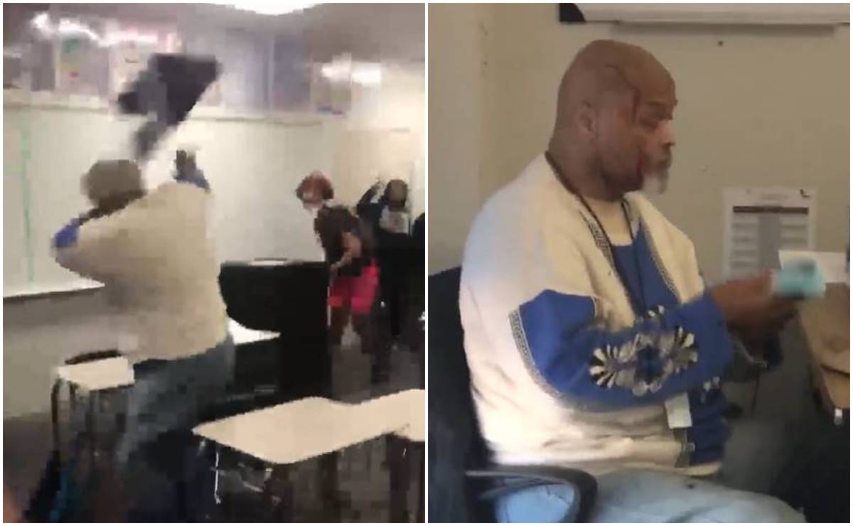 Video. Alumno hiere a maestro al arrojarle silla a la cabeza en Texas