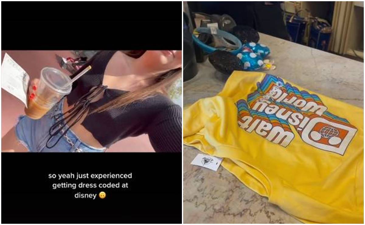 video Obligan a mujer a cambiar de blusa por romper código de vestimenta en Disney World