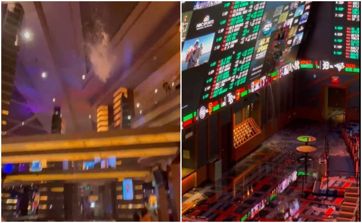 Videos inundaciones y ‘cascadas’ en casinos y hoteles de Las Vegas