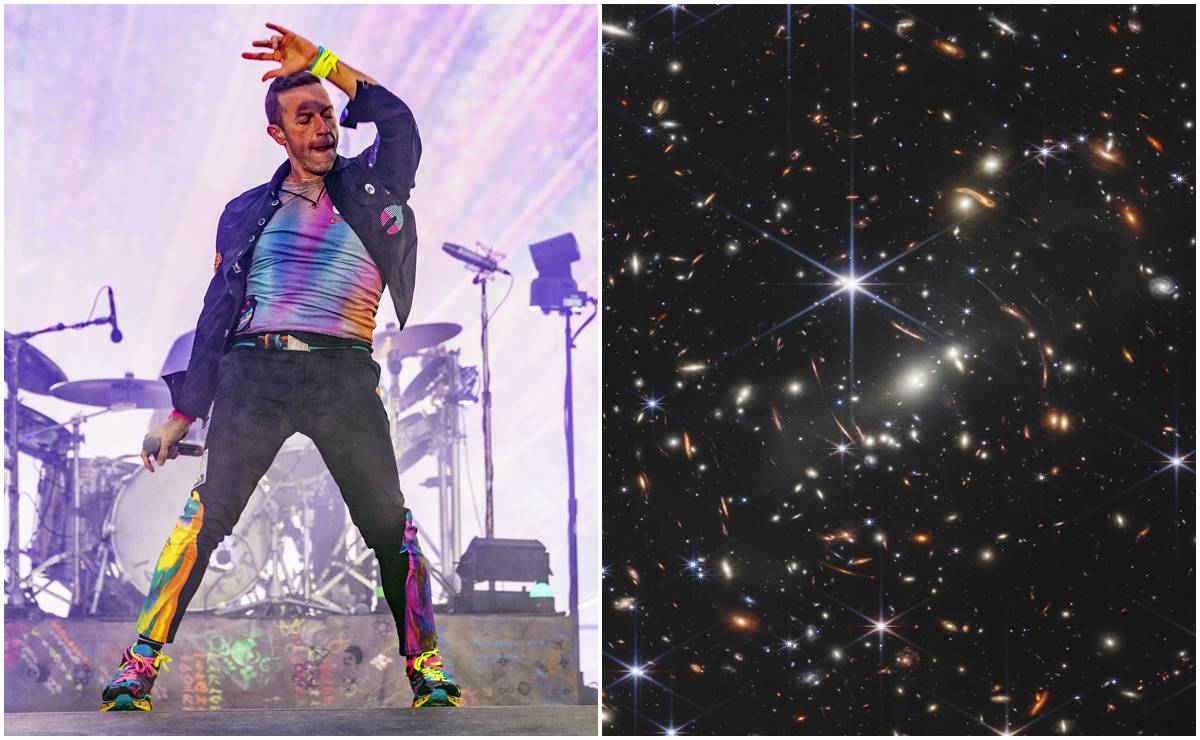 Coldplay proyecta im&aacute;genes del telescopio Webb durante concierto