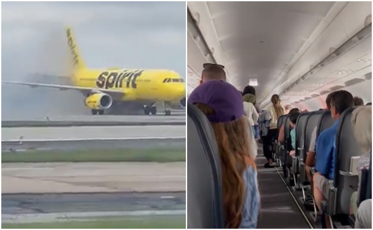 Video. Pasajeros entran en p&aacute;nico por incendio en su vuelo de Spirit Airlines