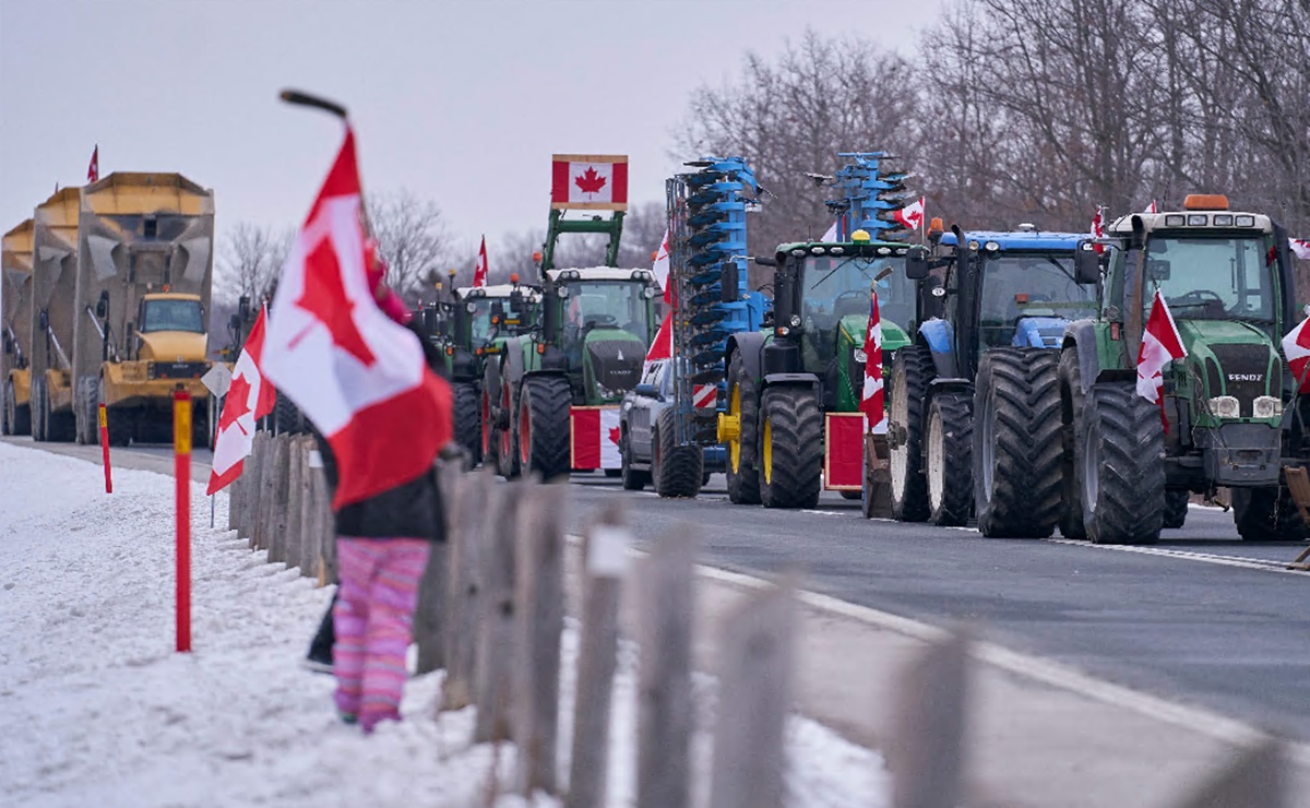 Declaran estado de emergencia en Ontario por protesta &quot;ilegal&quot; de camioneros