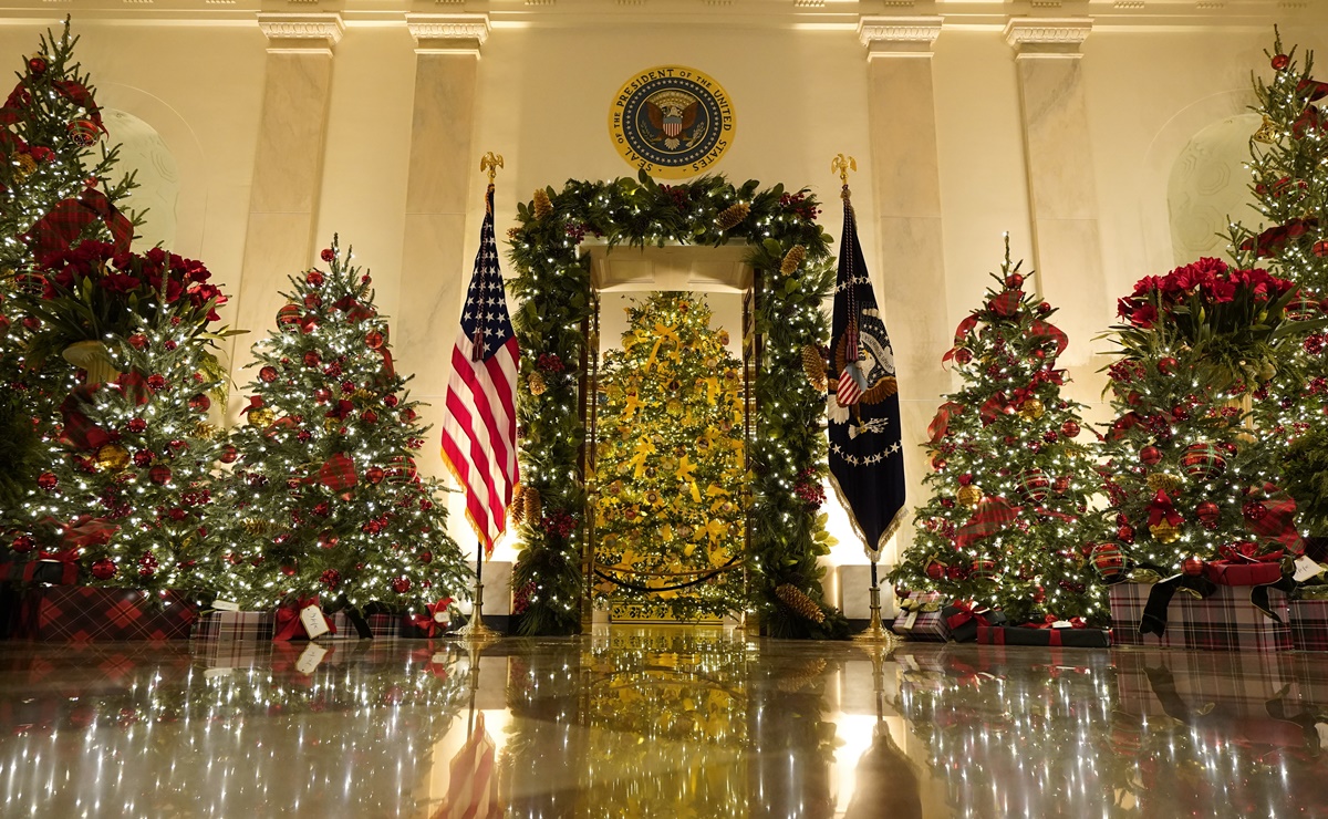 Decoraci&oacute;n navide&ntilde;a en la Casa Blanca