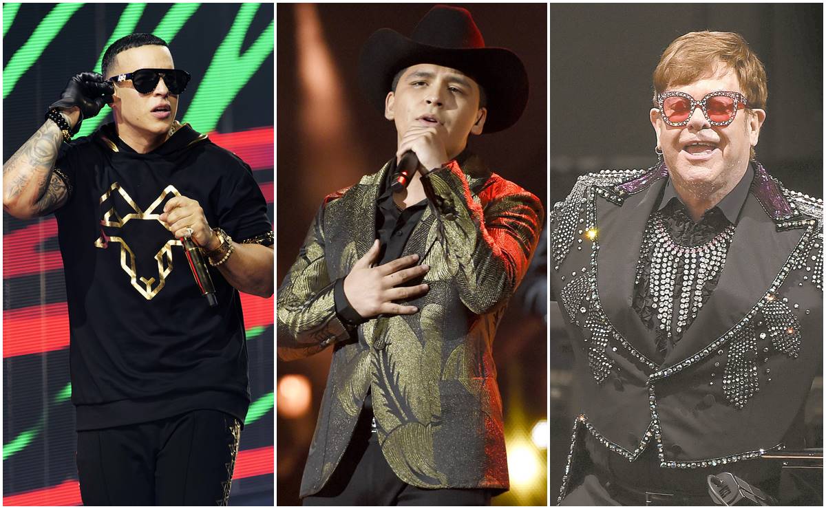 Conciertos Daddy Yankee, Christian Nodal y Elton John