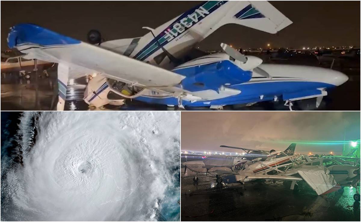 Hurac&aacute;n &lsquo;Ian&rsquo;: Captan da&ntilde;os en 15 avionetas por tornado en aeropuerto de Florida